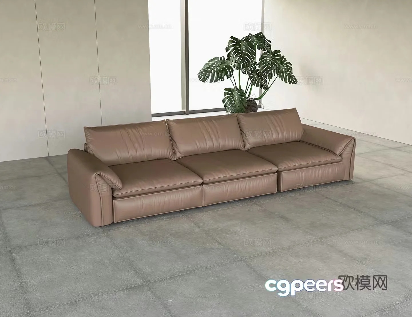 Modern multiplayer sofa 3d model