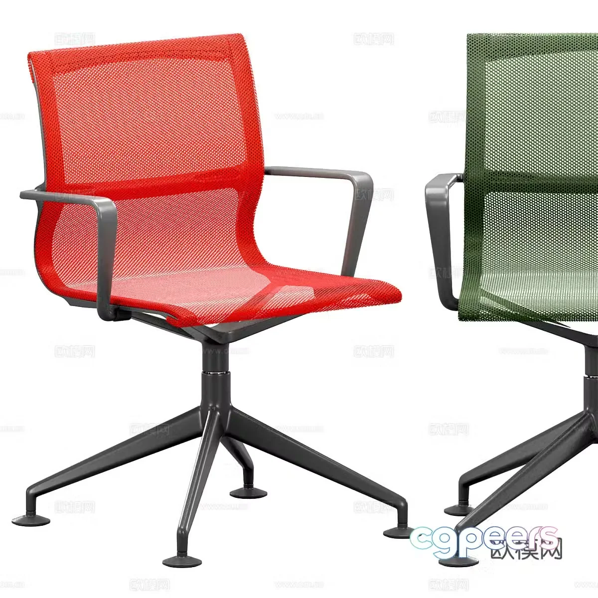 Modern Italian stainless steel office chair 3d model