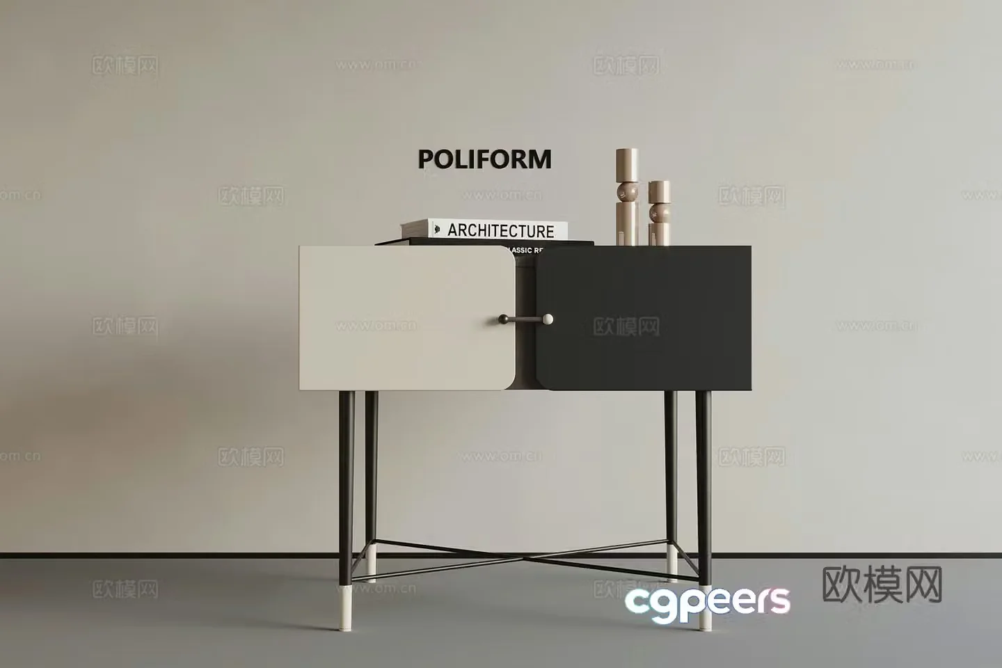 Modern night table 3d model