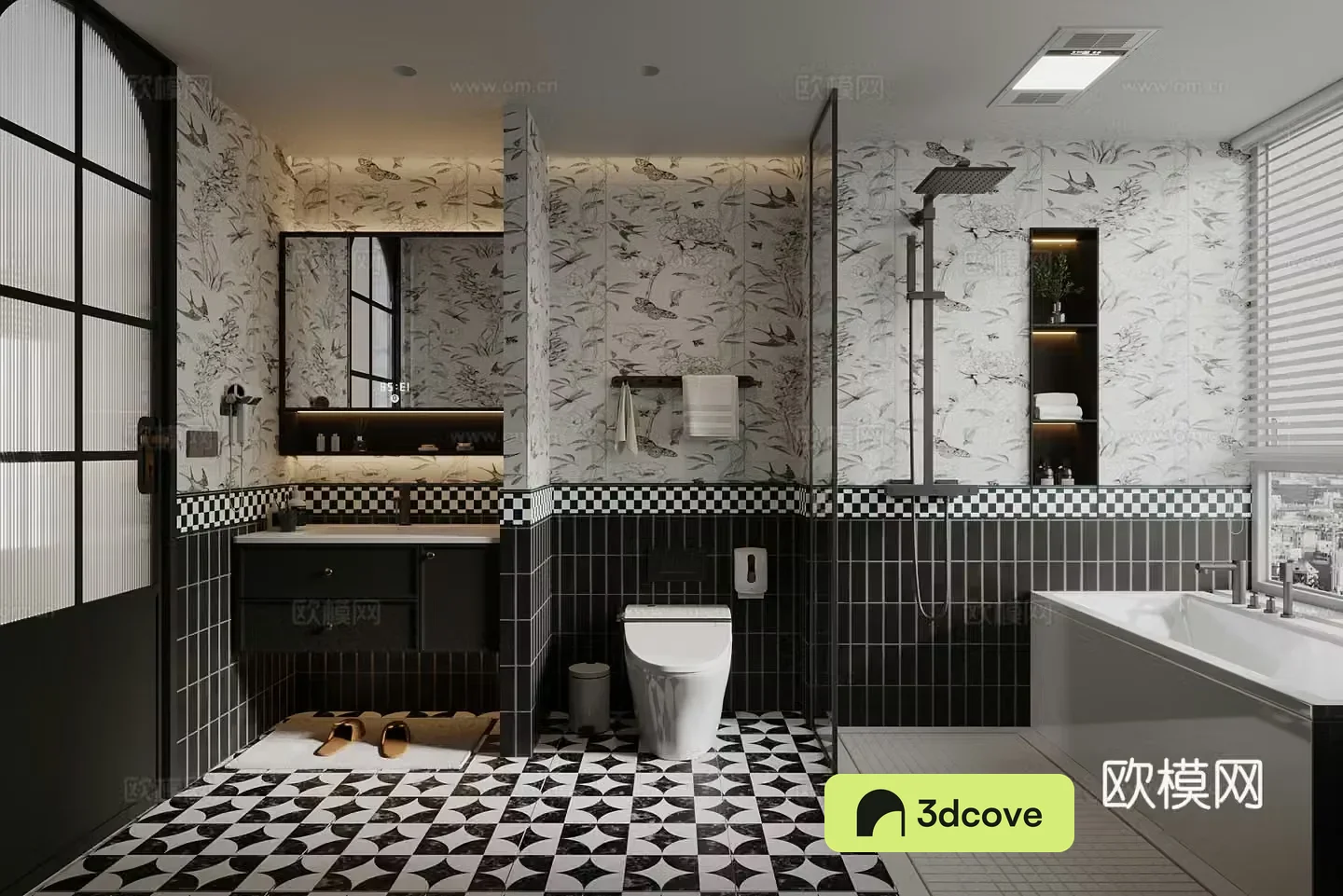 French bathroom cabinet