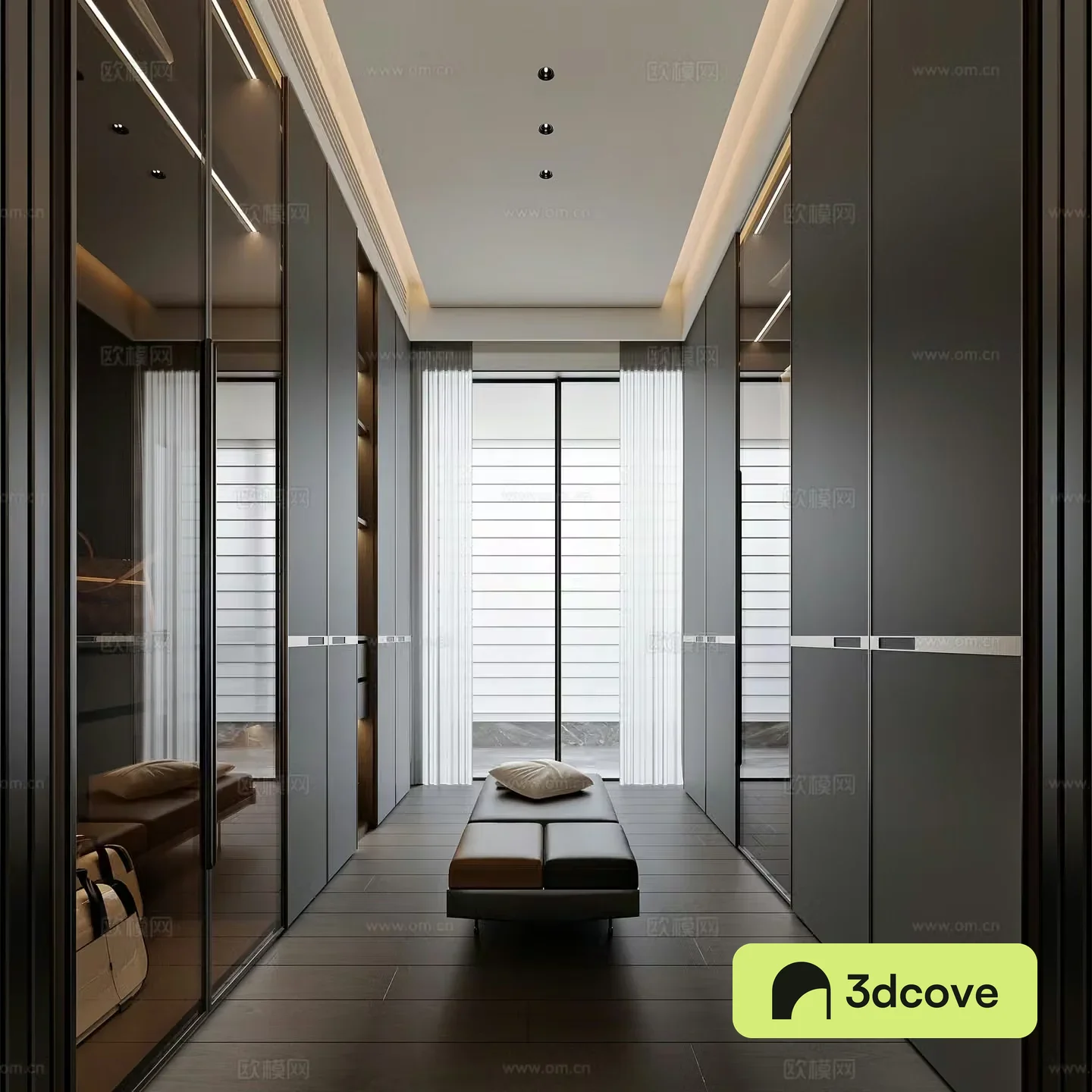 Modern style home cloakroom