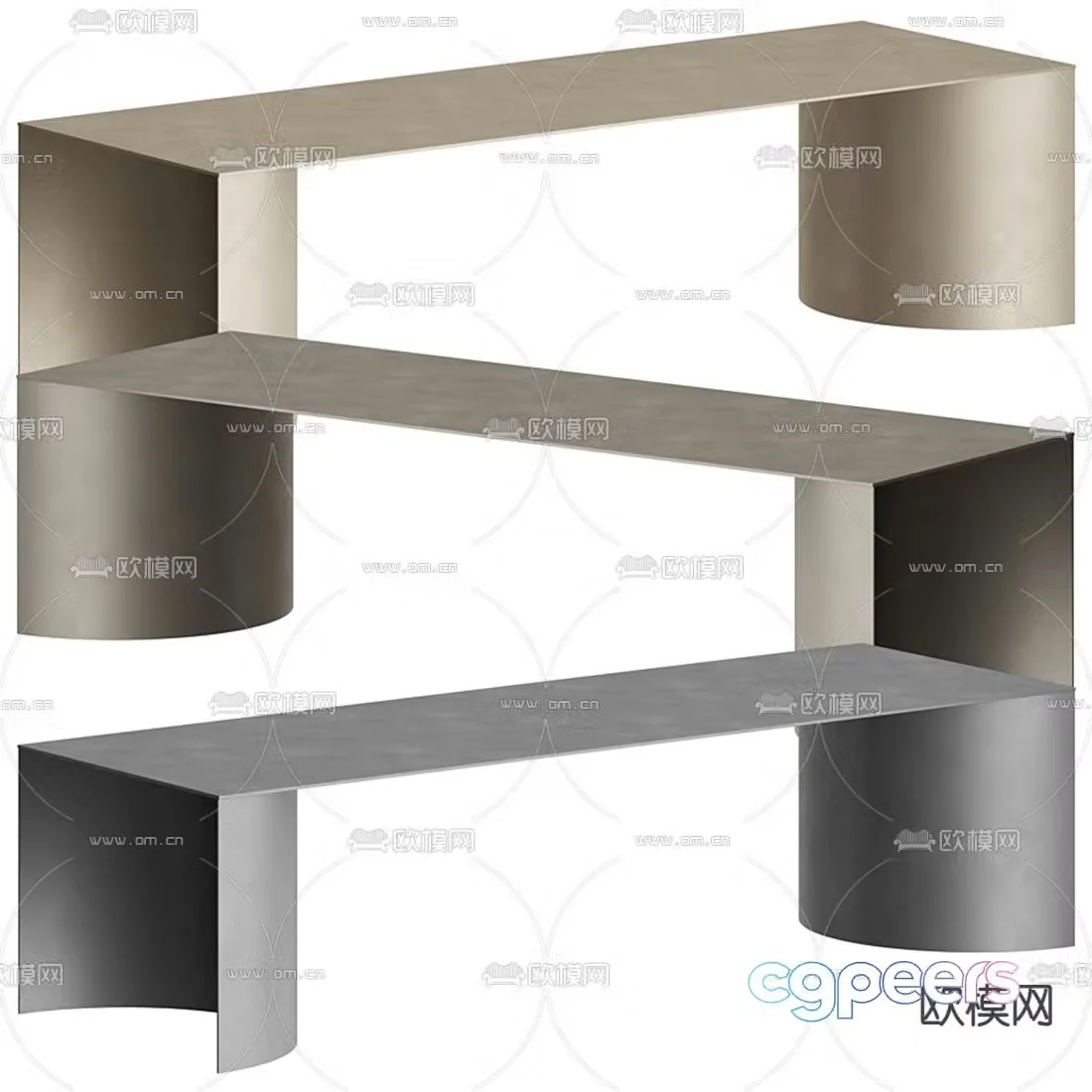 FENDI long dining table 3d model