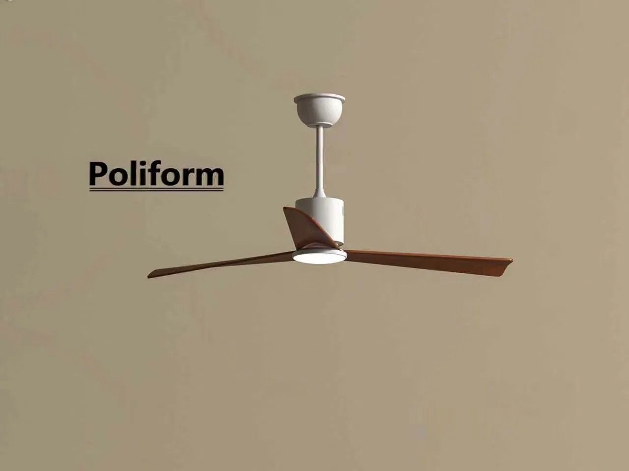 A Ceiling Fan With Three Blades 3D Model – 377 – VRAY Render