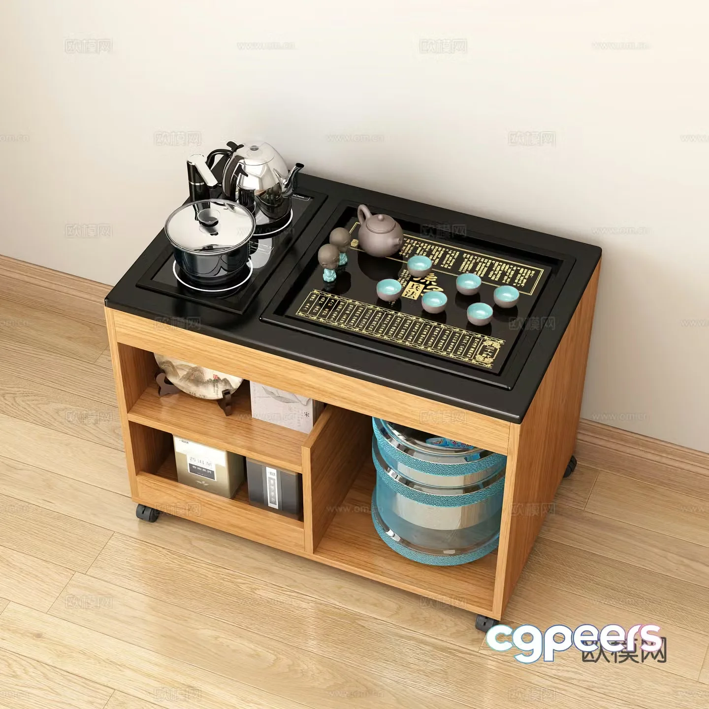Modern tea cabinet 3d model