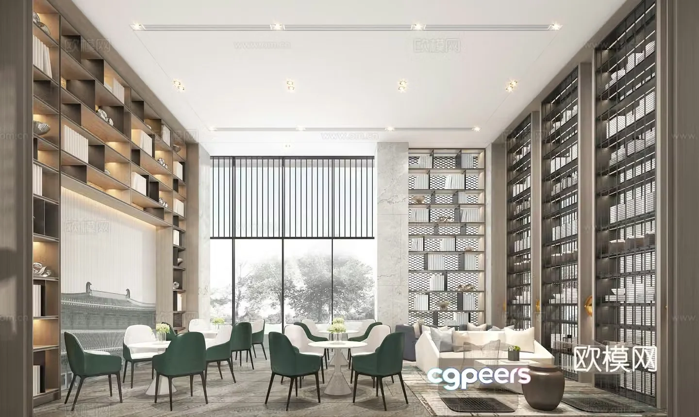 New Chinese sales department negotiation area 3D model