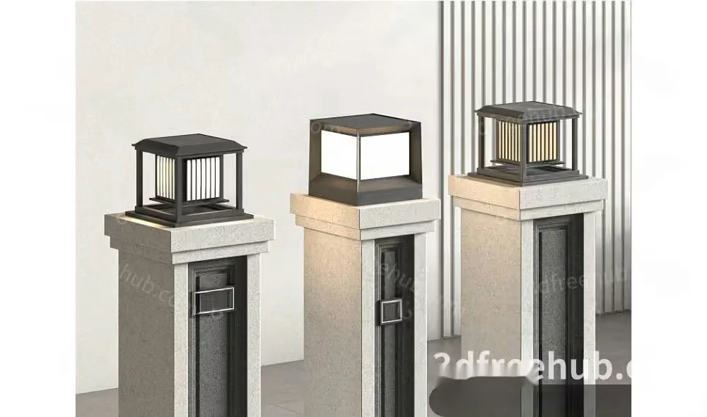 Modern Outdoor Lighting 3D Model – 5241 – VRAY Render