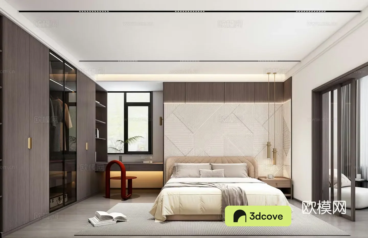 Light luxury bedroom master bedroom