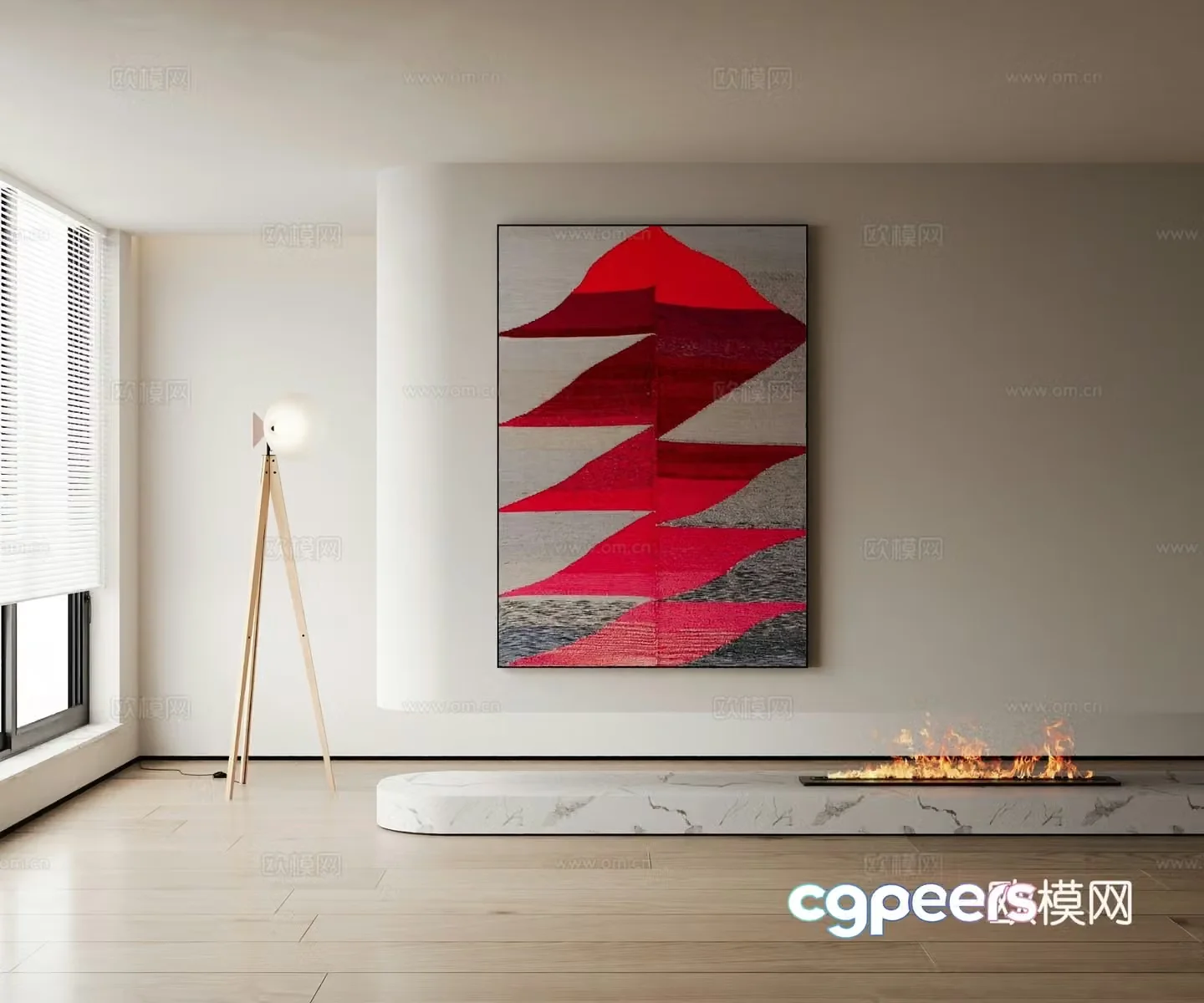 Modern decorative painting 3d model