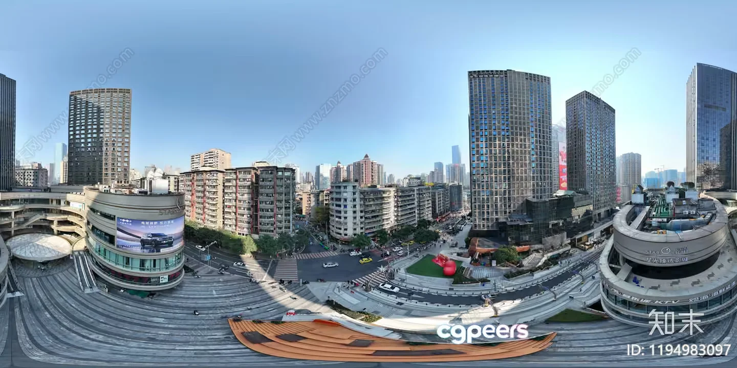 A Cityscape With Modern Buildings 3D Model – 8875 – VRAY Render