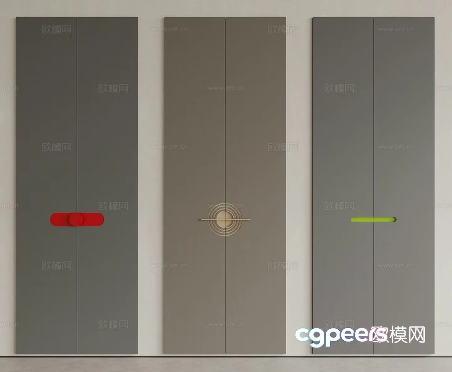 Modern cabinet door door panel 3d model