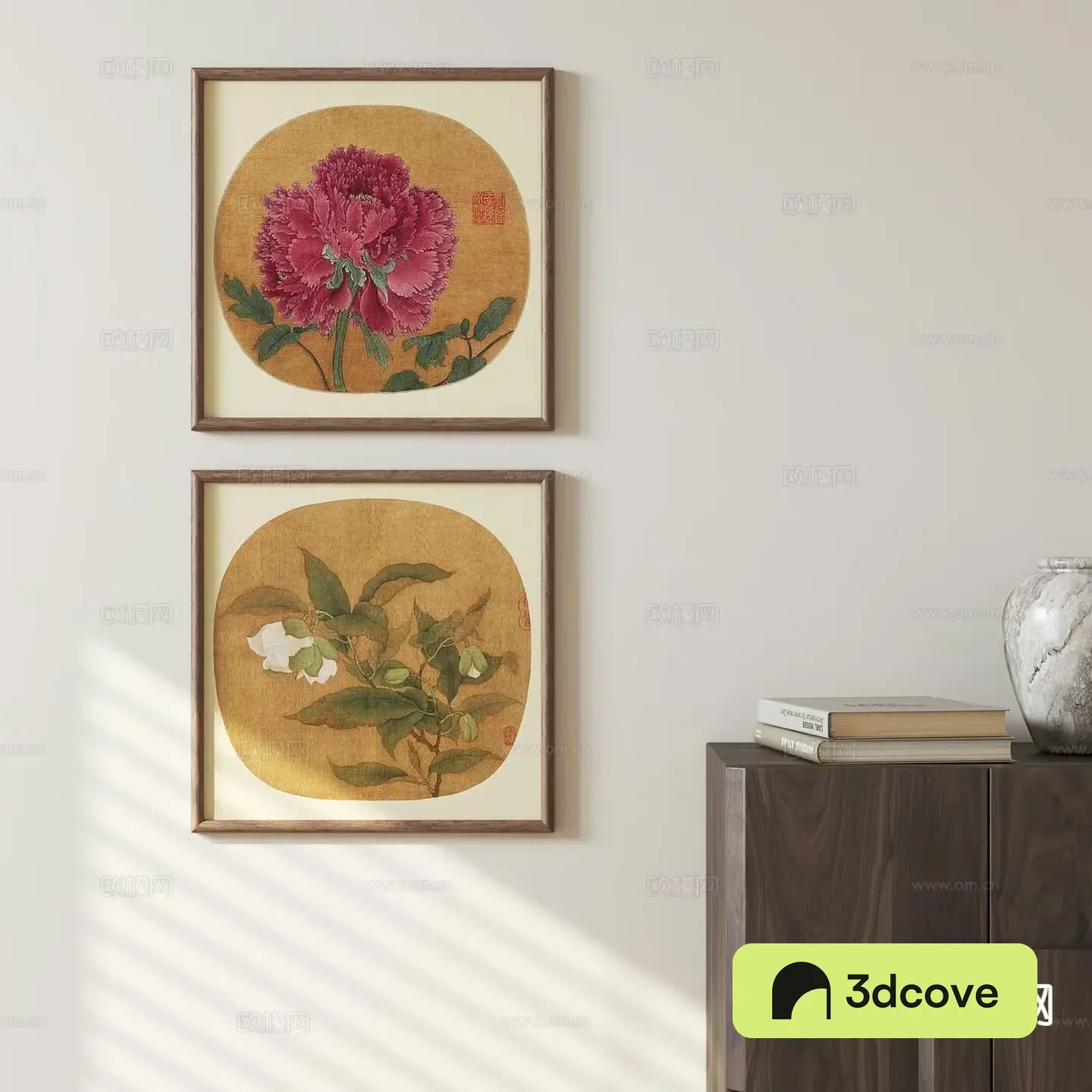 New Chinese style flower hanging painting