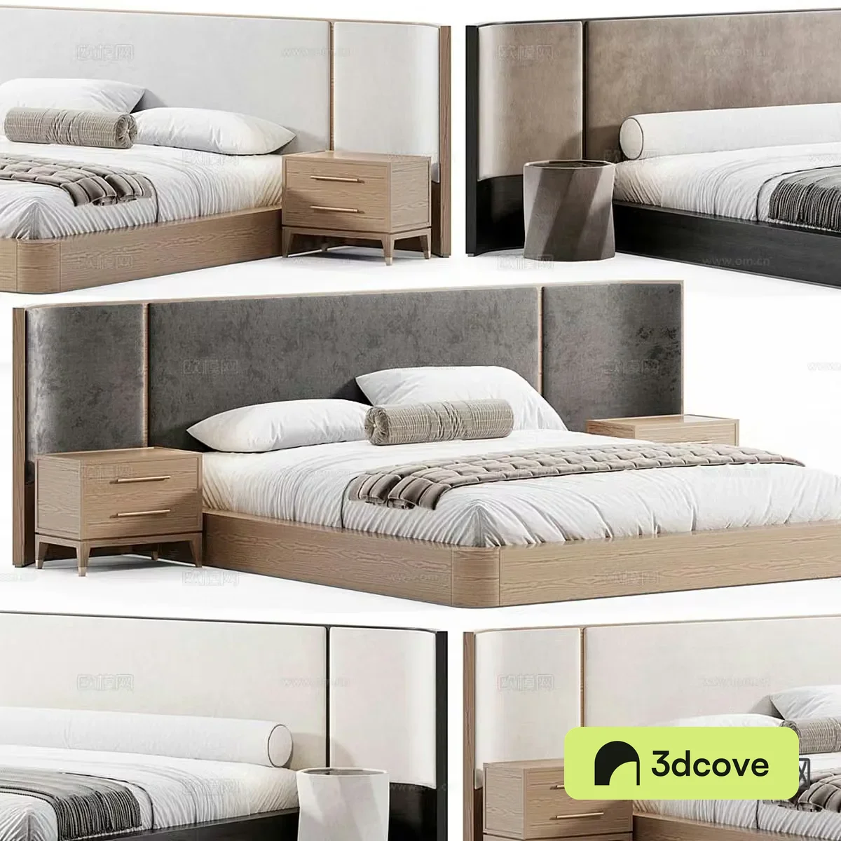 Fabric double bed