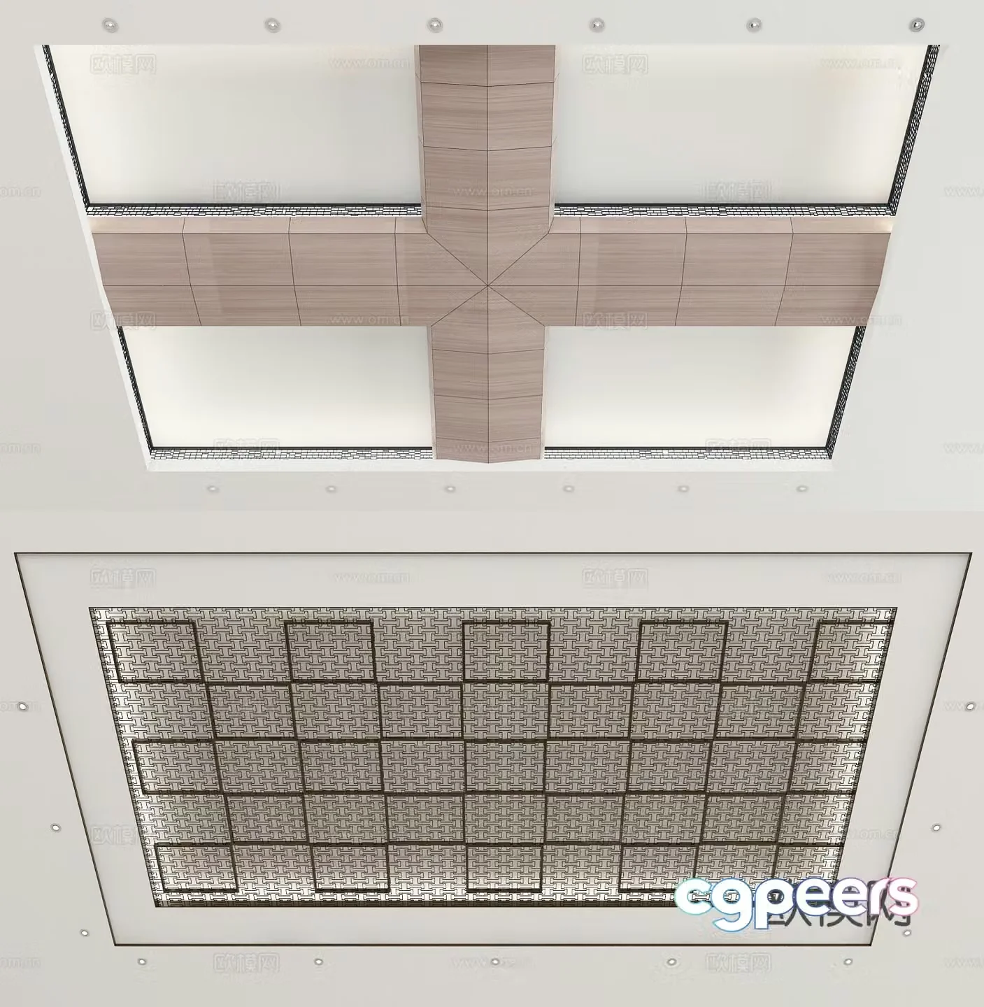 New Chinese style ceiling 3D model