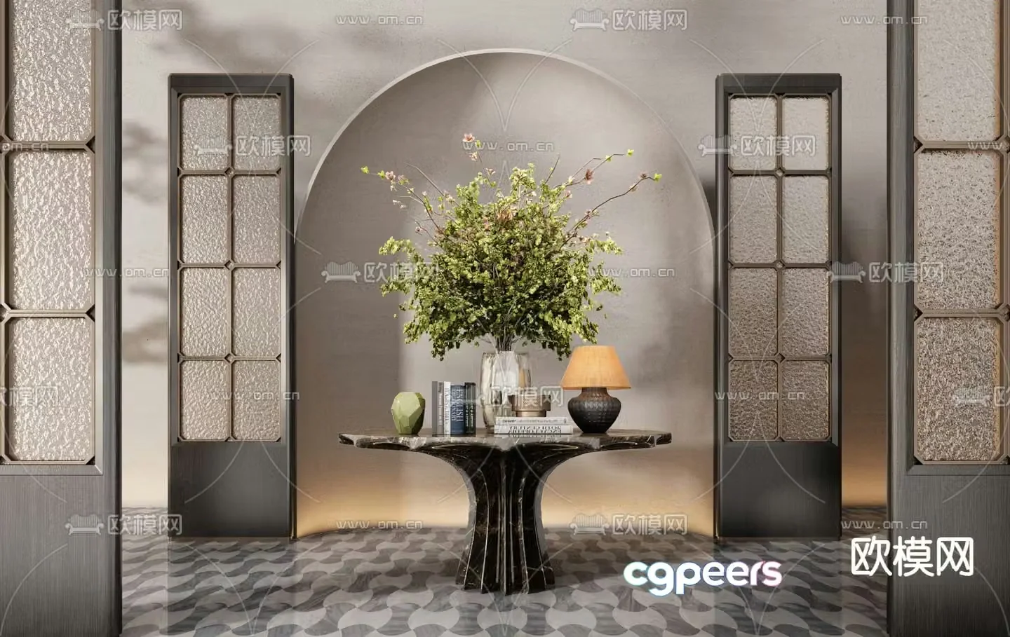CCD hotel end view deck 3d model