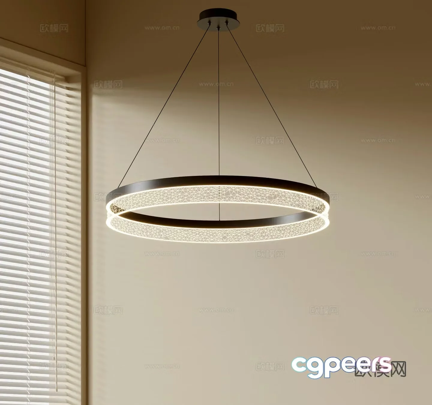 Modern simple chandeliers Nordic style chandeliers Mediterranean style chandeliers Study lamp combination Restaurant lamp 3D model