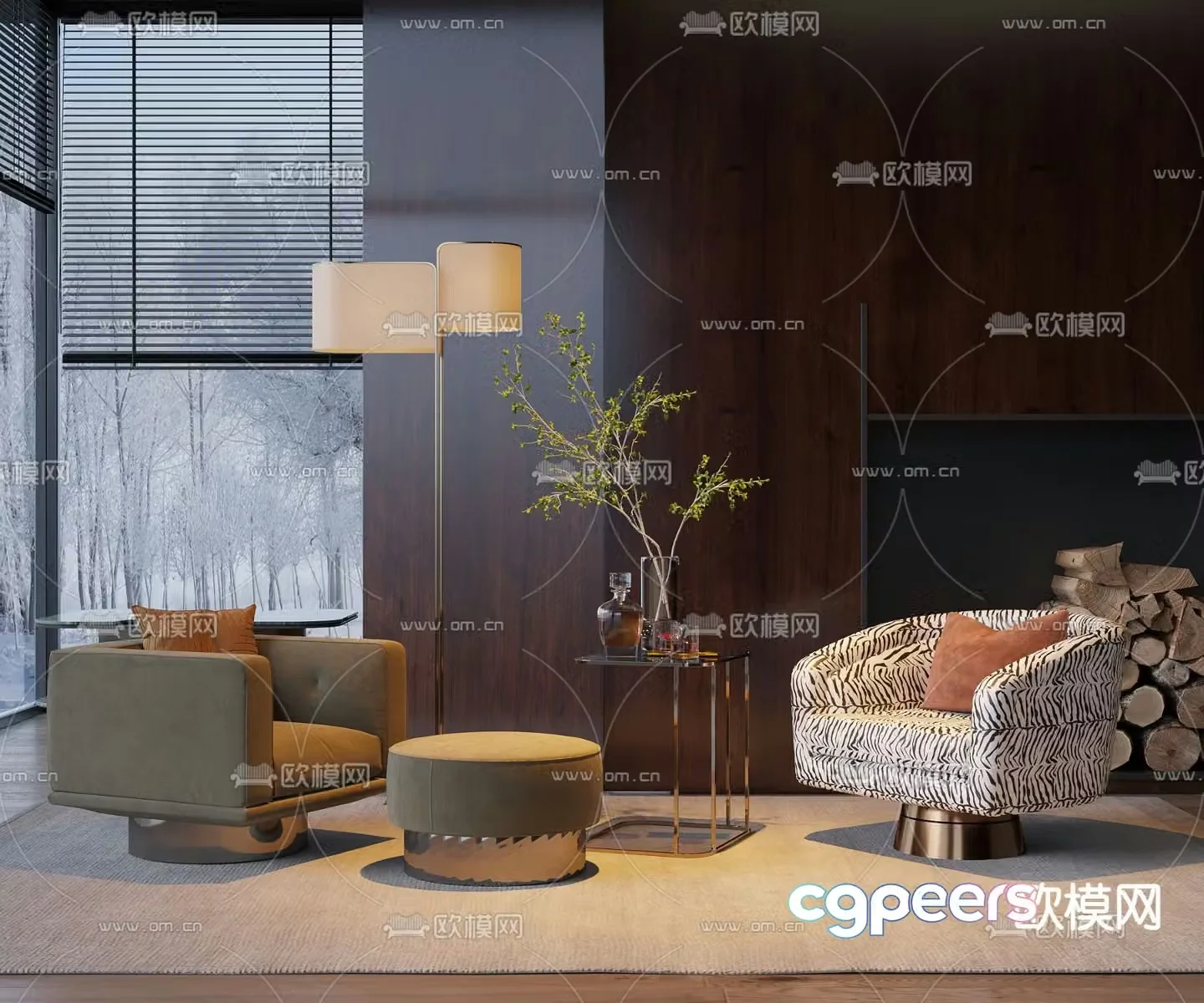 Modern lounge chair 3d model