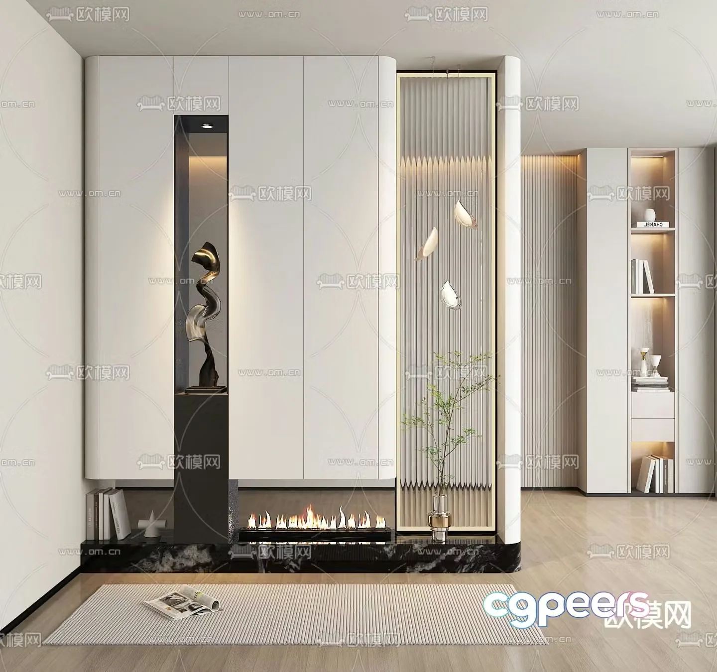 Entrance shoe cabinet 3D model