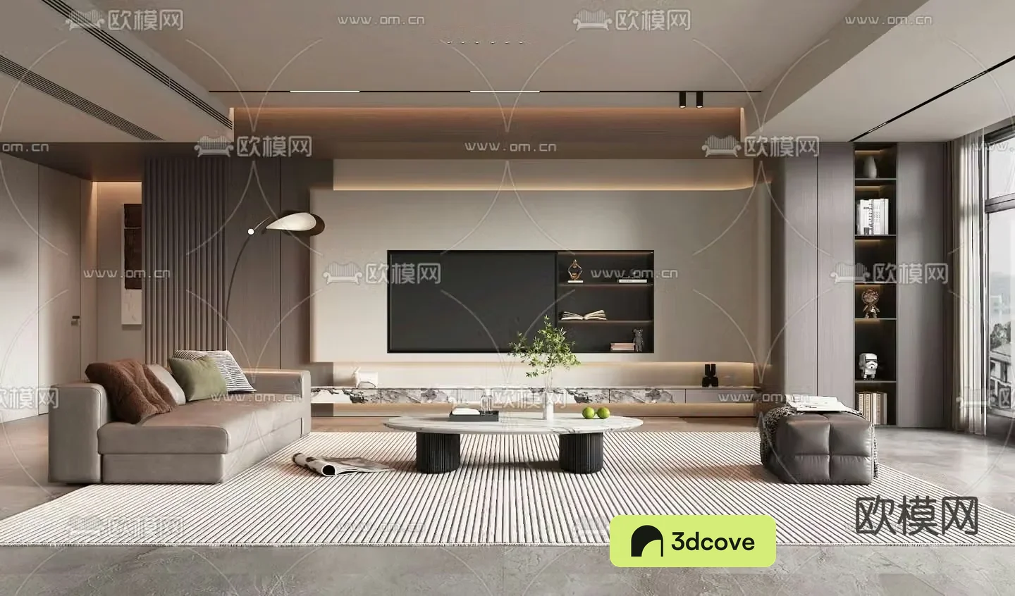 Modern living room TV background