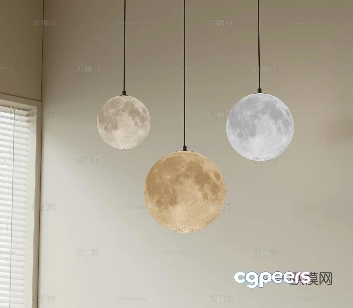 Modern chandelier 3d model