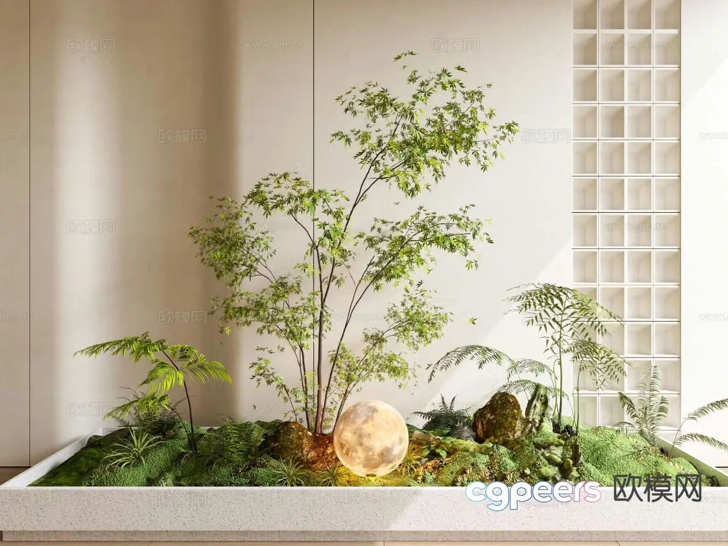 Indoor landscape landscape sketch plant landscaping 3D model