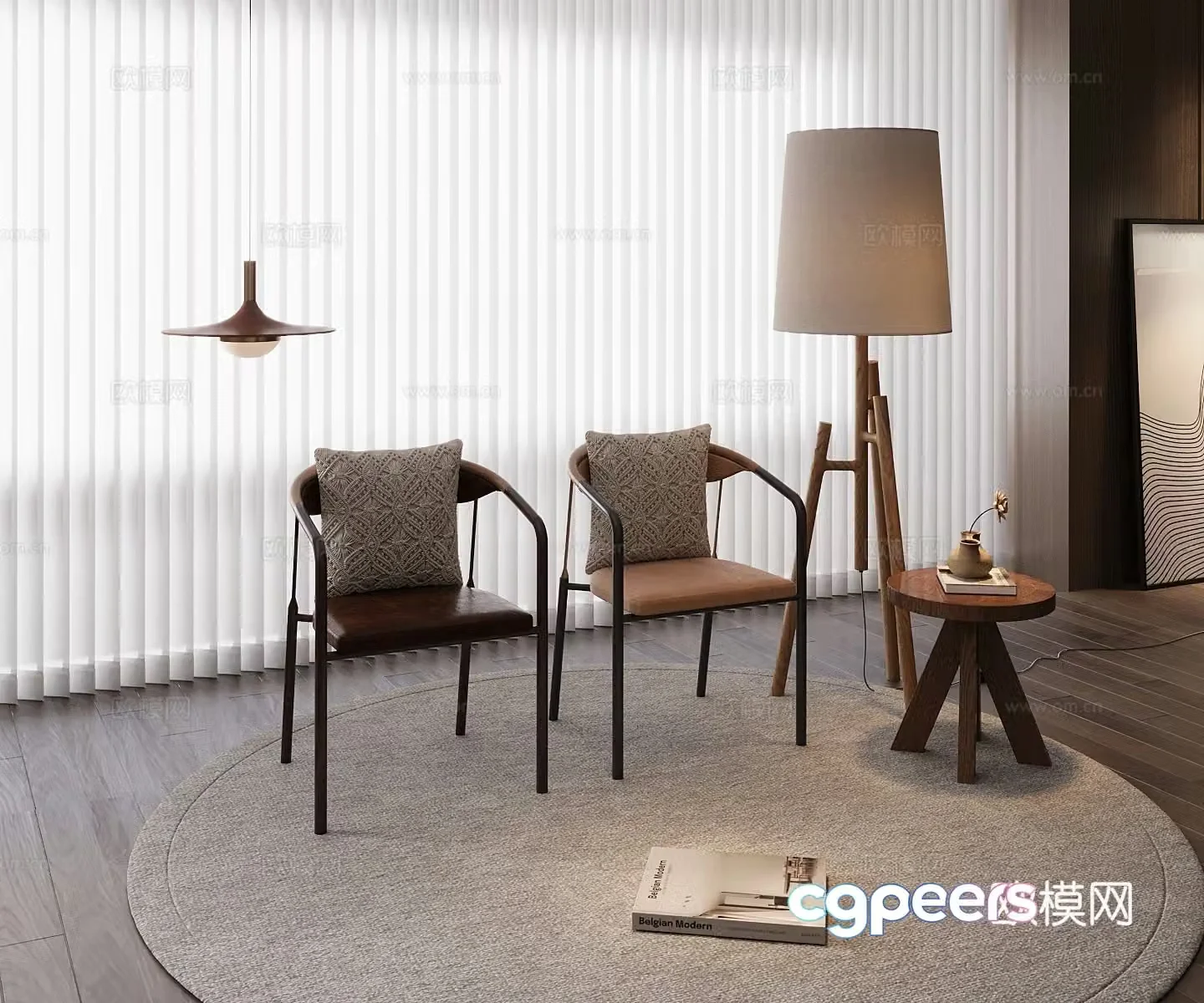 Modern leisure chair 3d model