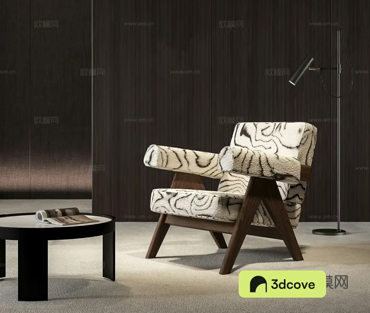Modern and ancient leisure chair sofa chair Cassina tiger leather leisure chair armrest