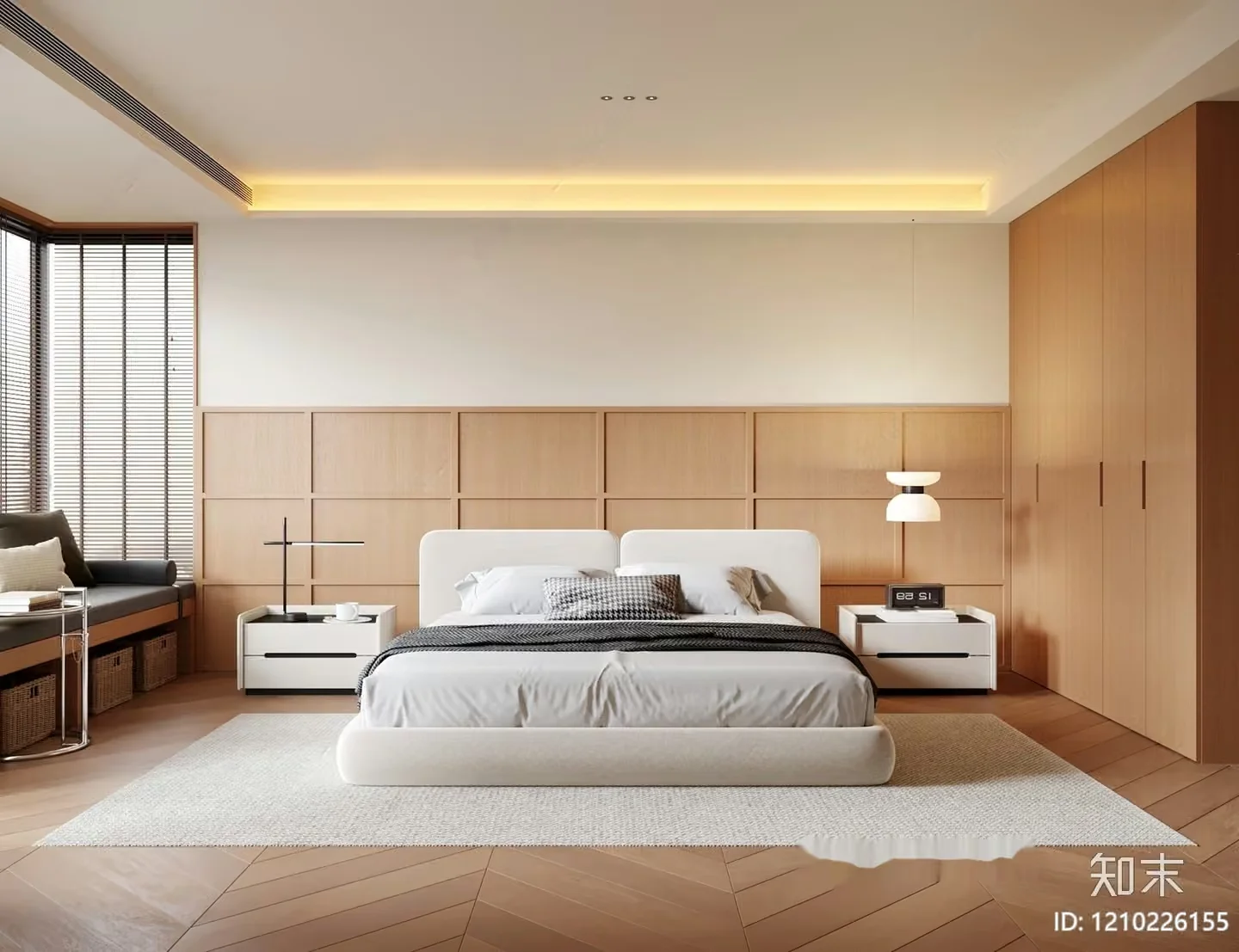 Cozy Modern Bedroom 3D Model – 10732 – VRAY Render