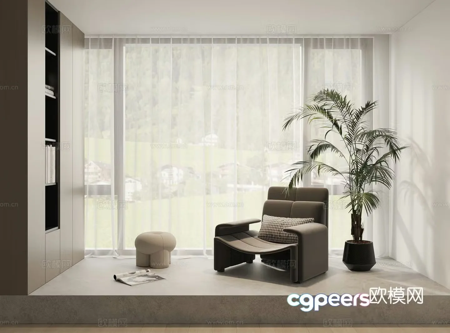 Modern lounge chair 3d model