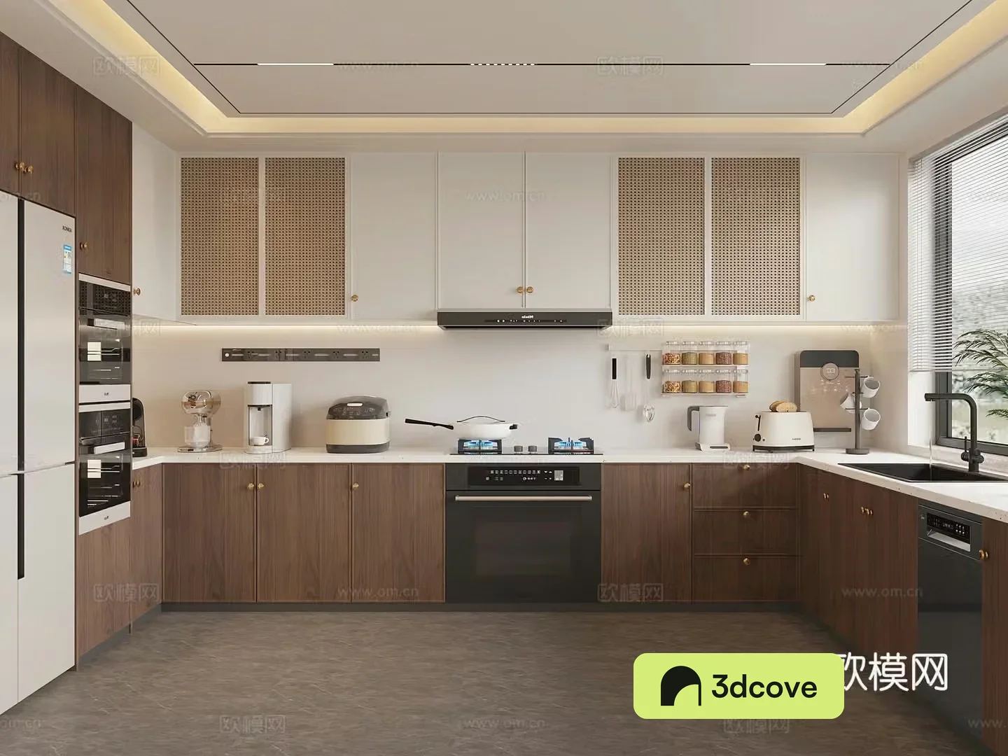 Wasabi Middle Style Kitchen 3D Model