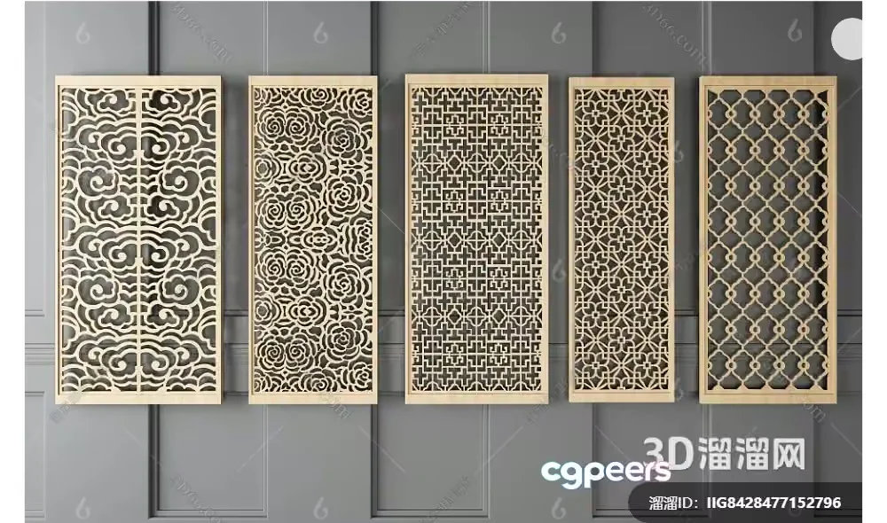 Decorative Wall Panels 3D Model – 228 – VRAY Render