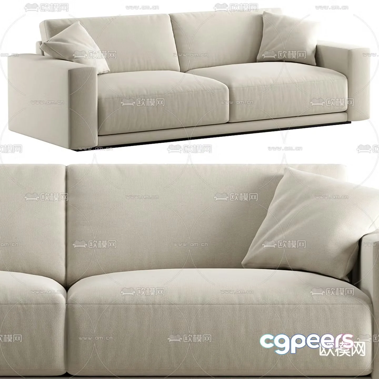 RH Bella loveseat 3d model