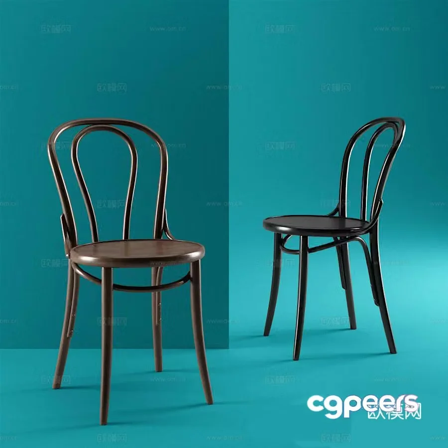 New Chinese dining chair single chair single chair 3d model