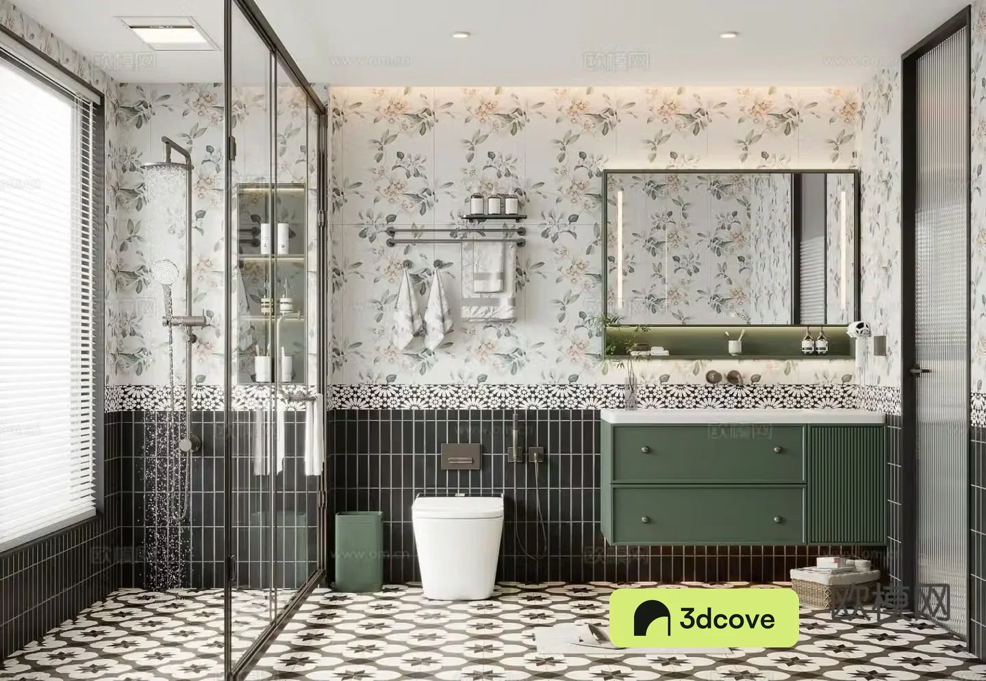French retro bathroom