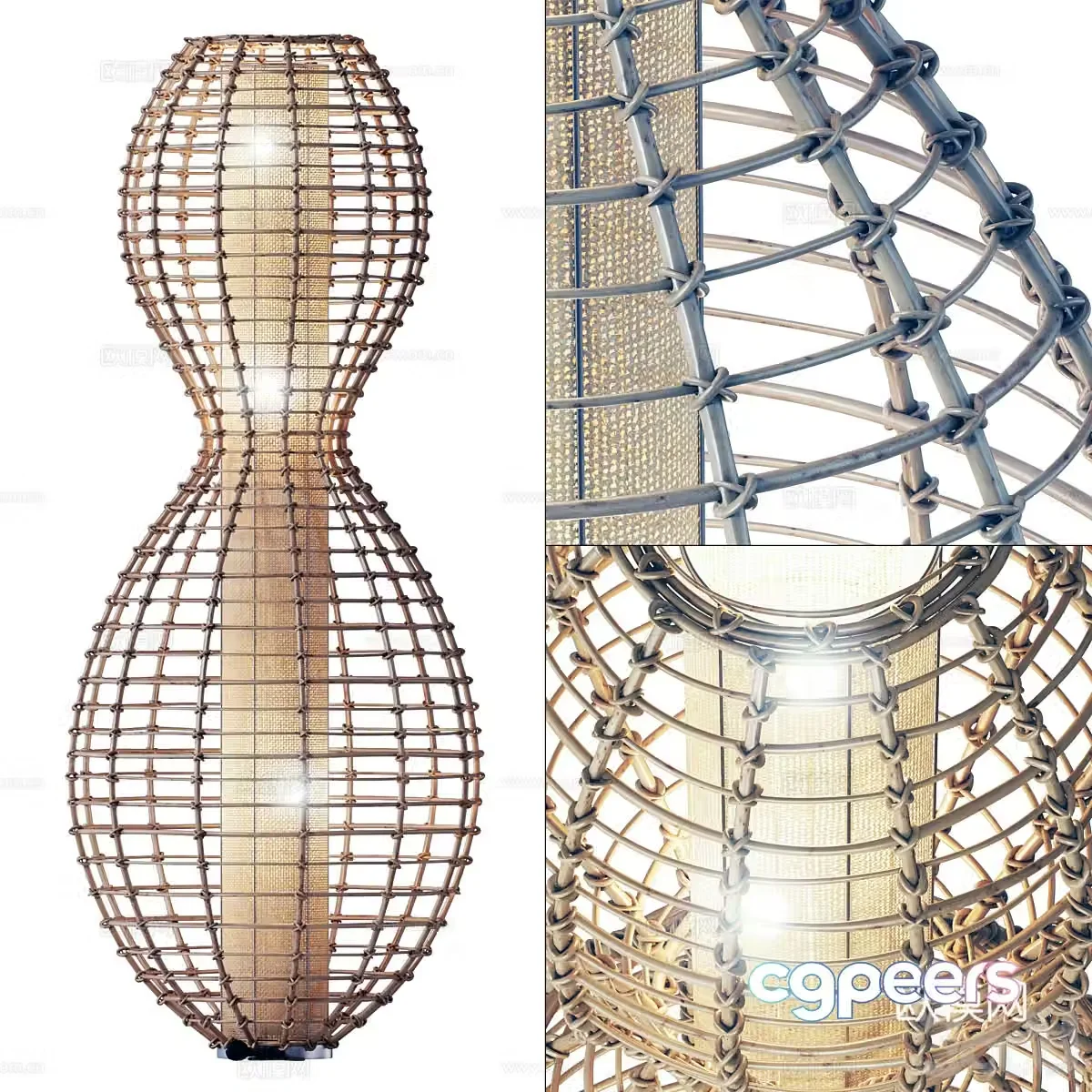 New Chinese style floor lantern 3D model