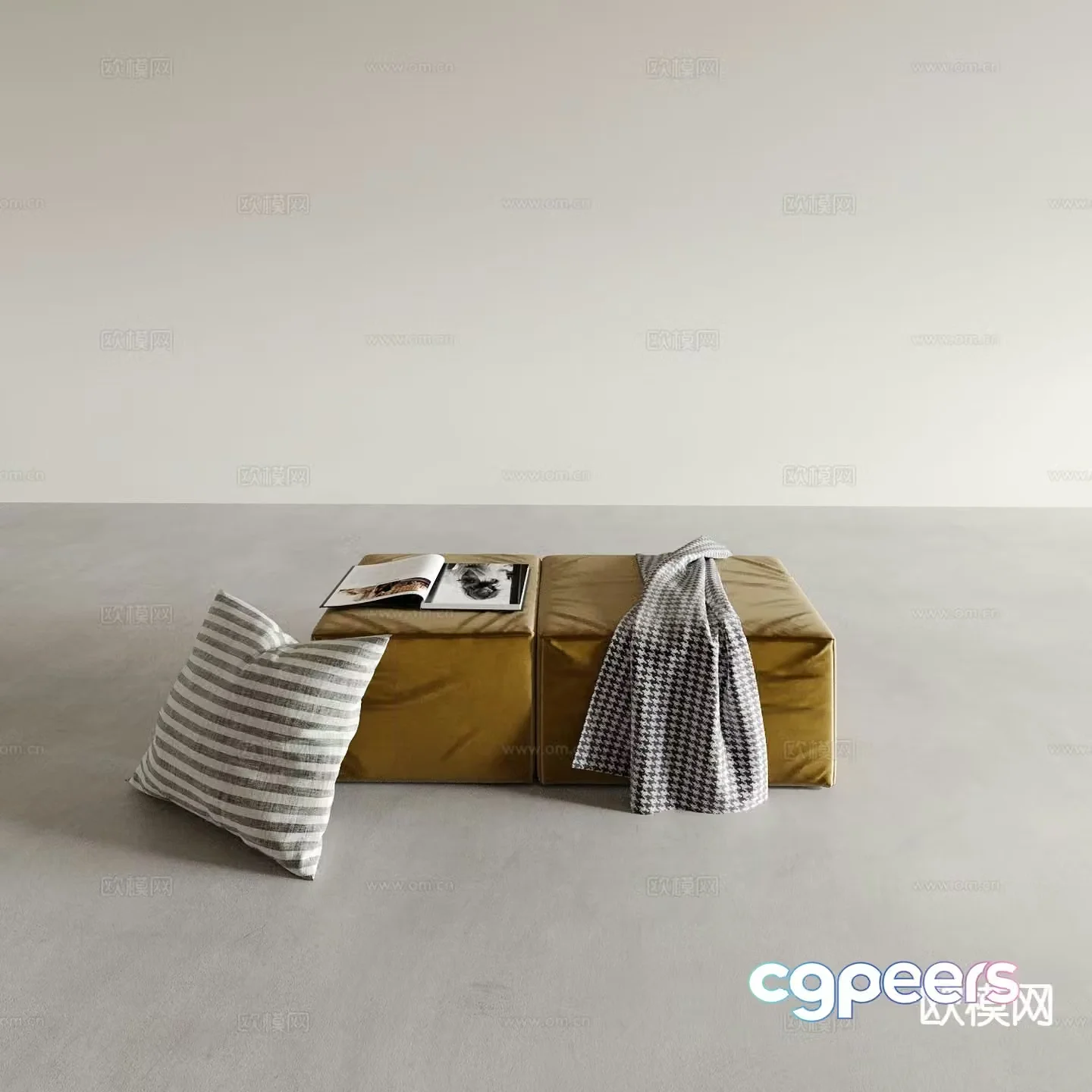 Sofa stool shoe changing stool imperial concubine couch bed couch foot couch 3D model
