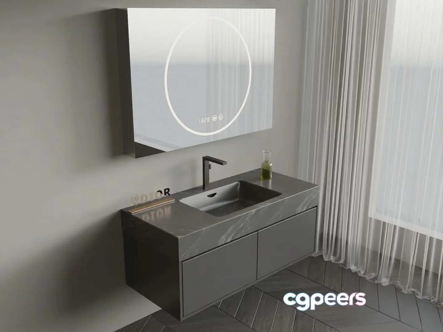 Modern Bathroom Vanity 3D Model – 10281 – VRAY Render