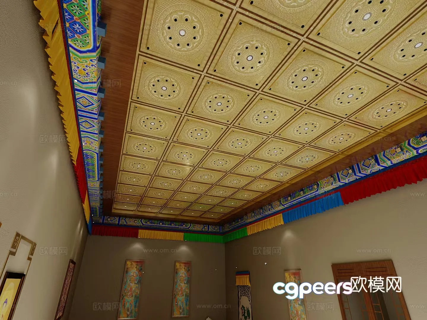 Ceiling Wasabi Ceiling Ethnic Ceiling 3D Model