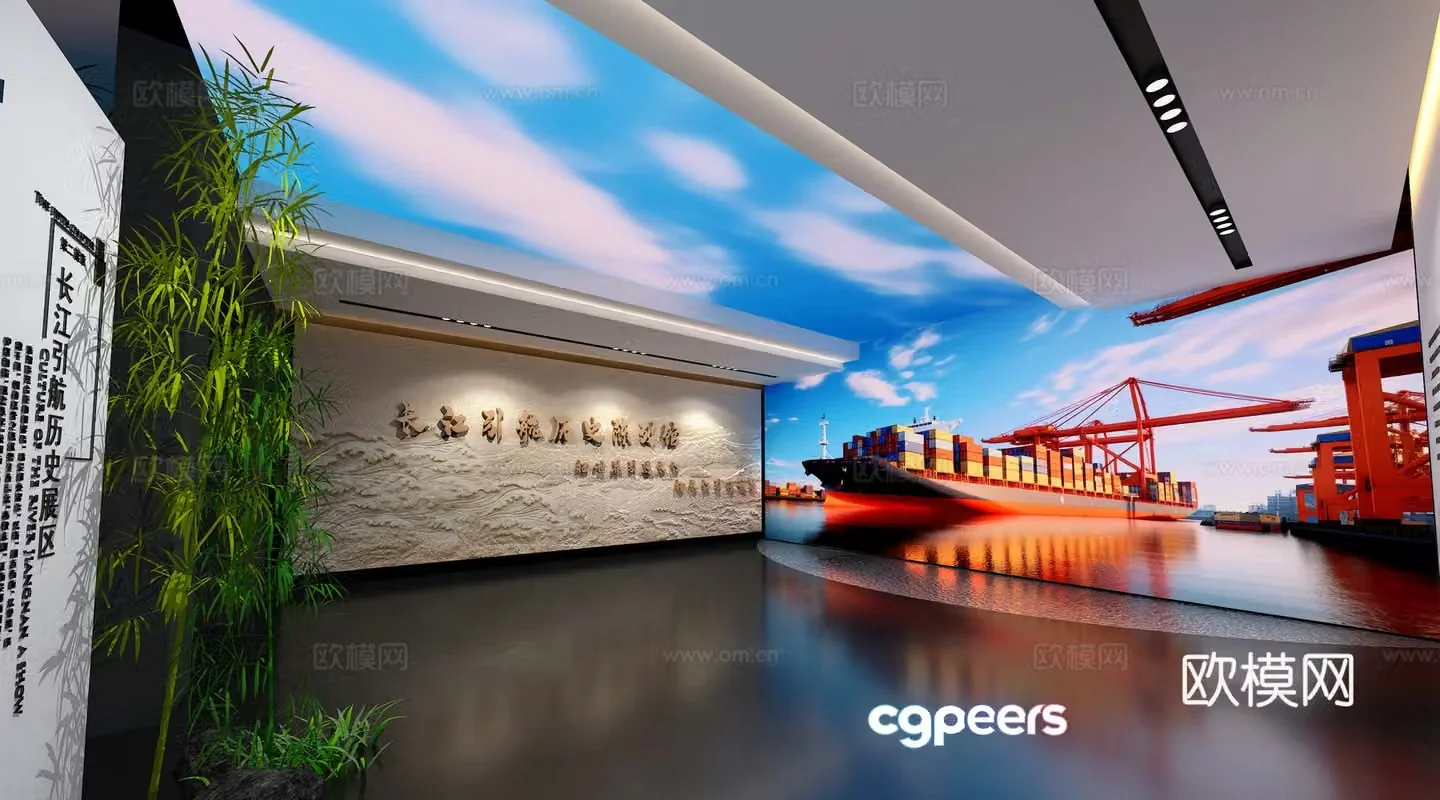 Modern exhibition hall exhibition design 3D model
