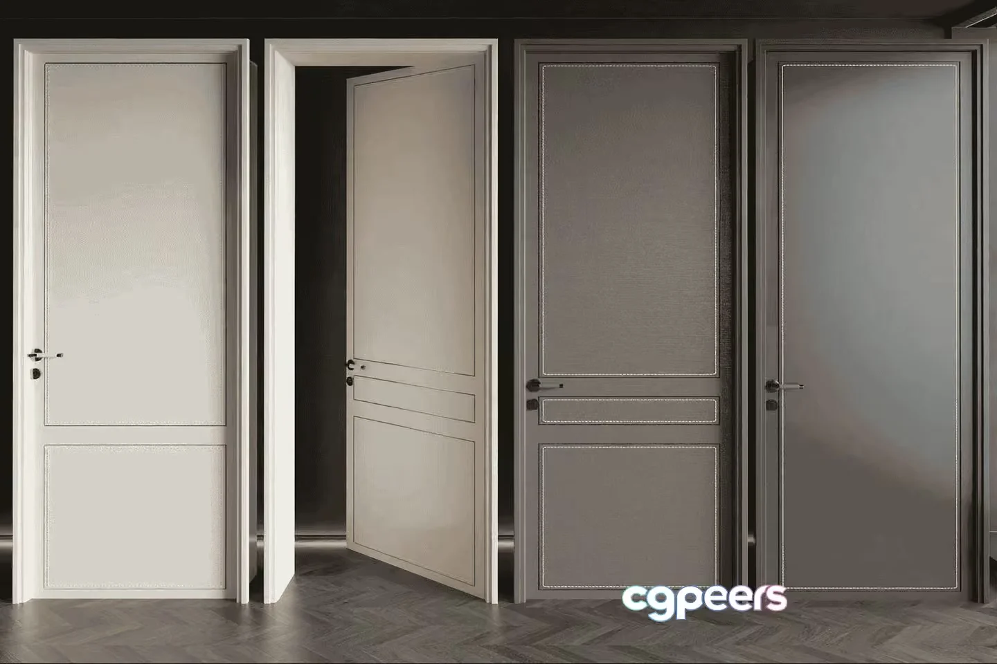 Four Doors 3D Model – 14839 – VRAY Render