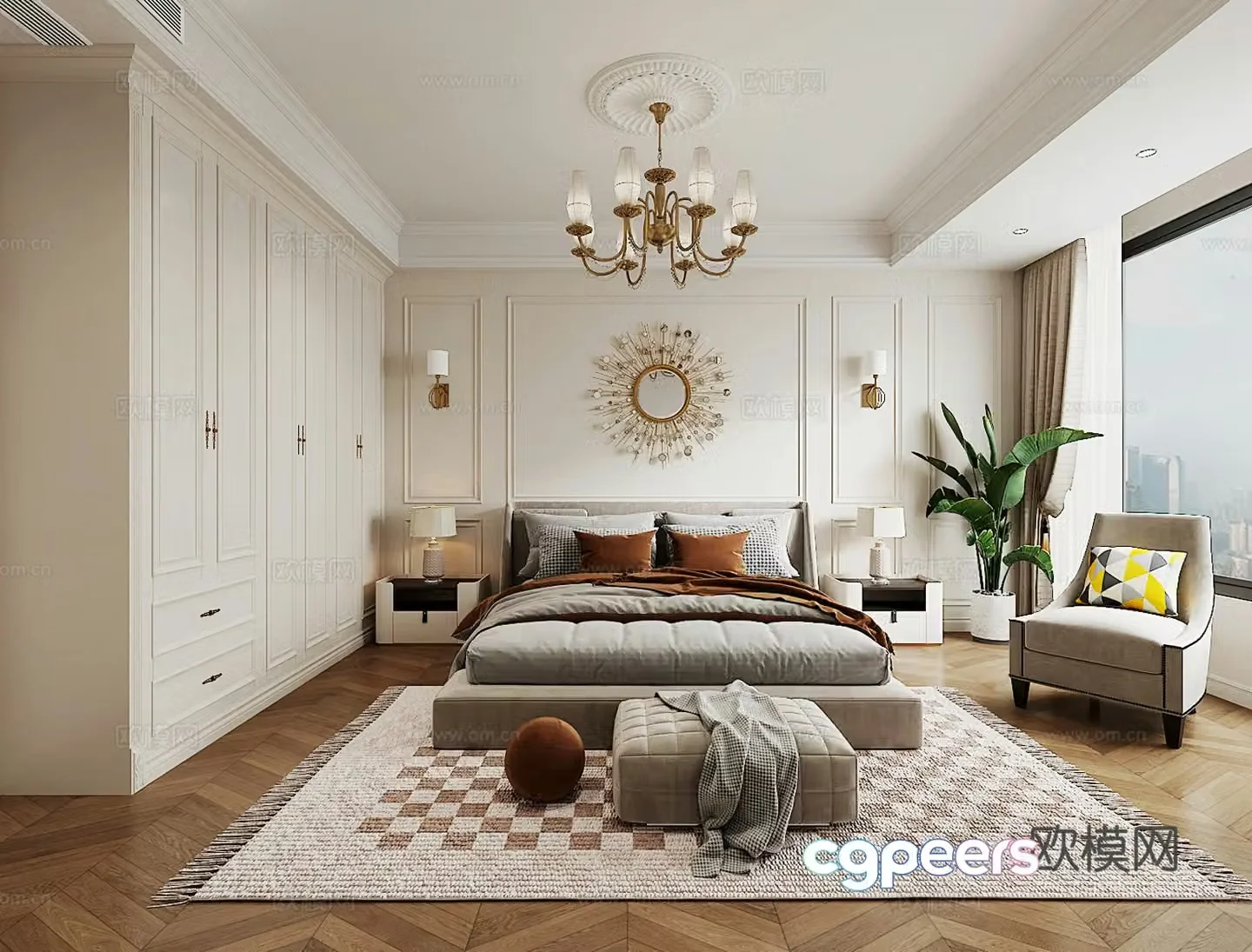 French bedroom 3d model