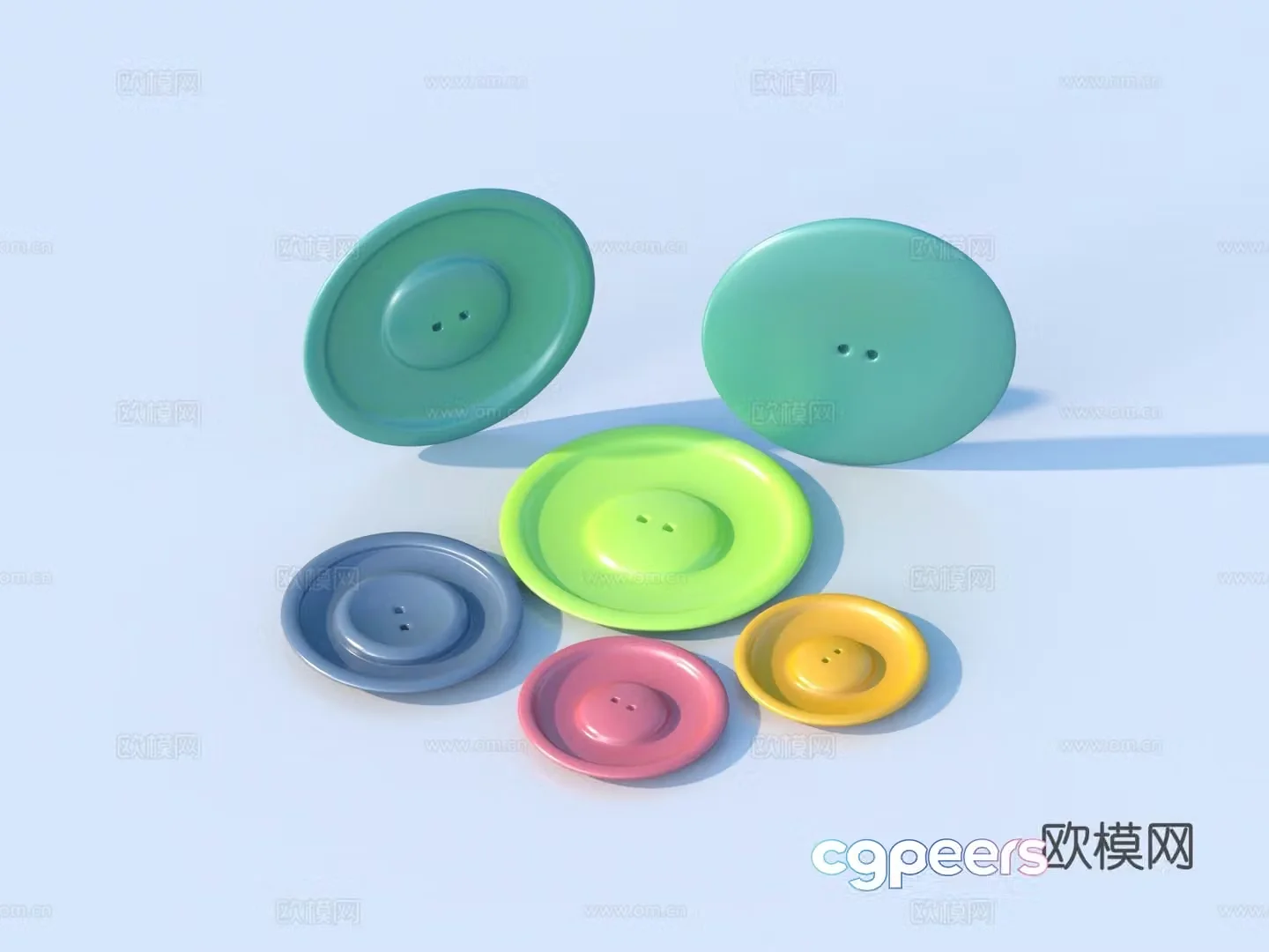 Buttons Sketches Little Life 3D Model
