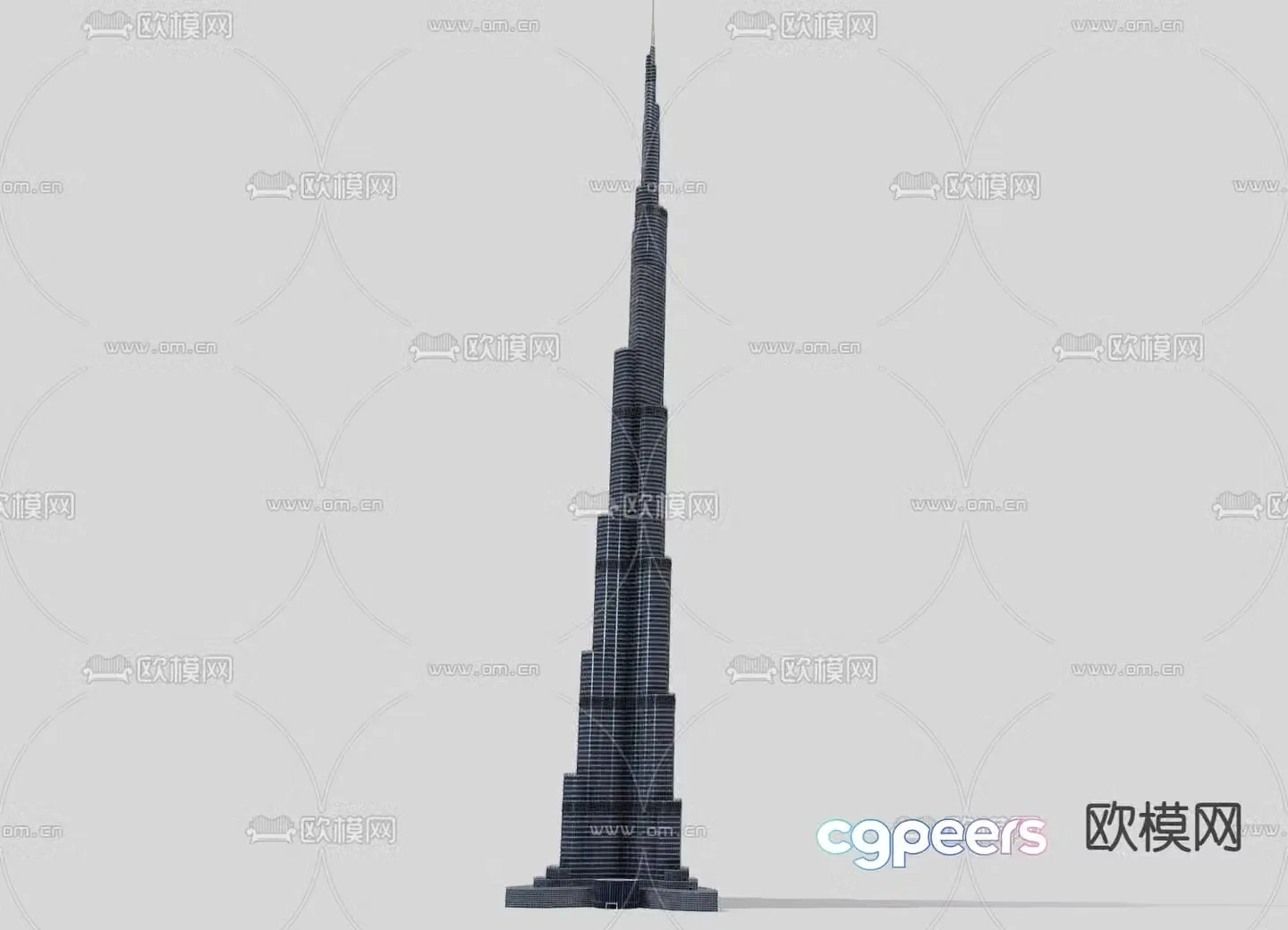 Shopping mall building Asian tall buildings 3D model