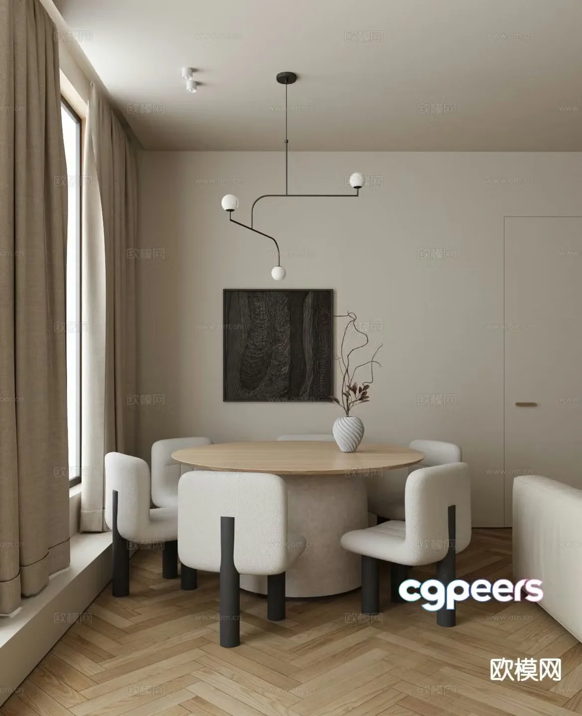 Modern restaurant 3d model