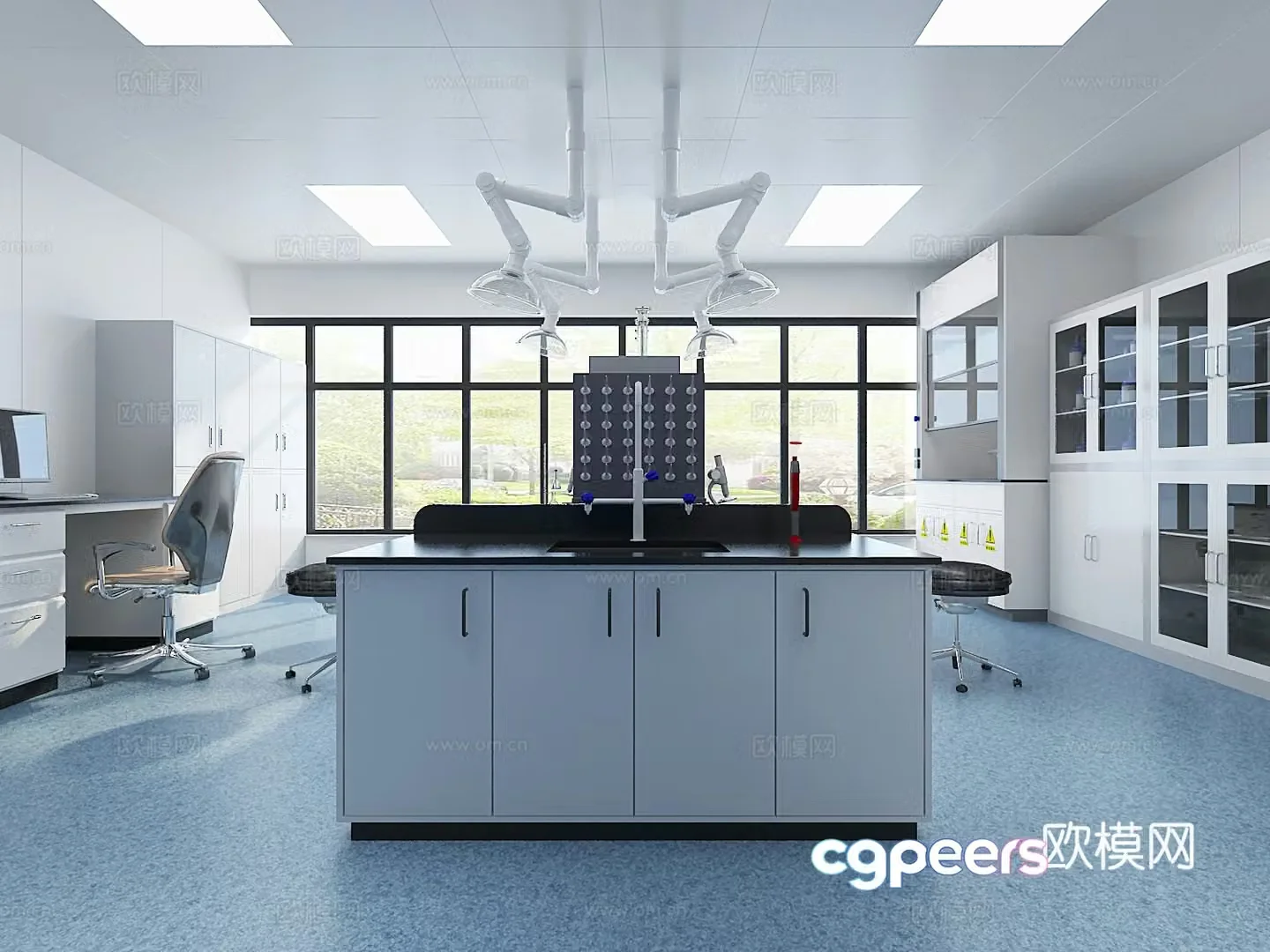 Modern laboratory 3d model