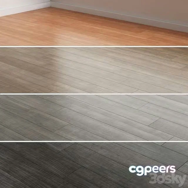 3ds Max Free – Oak Flooring 4 colors 5 installation styles 09