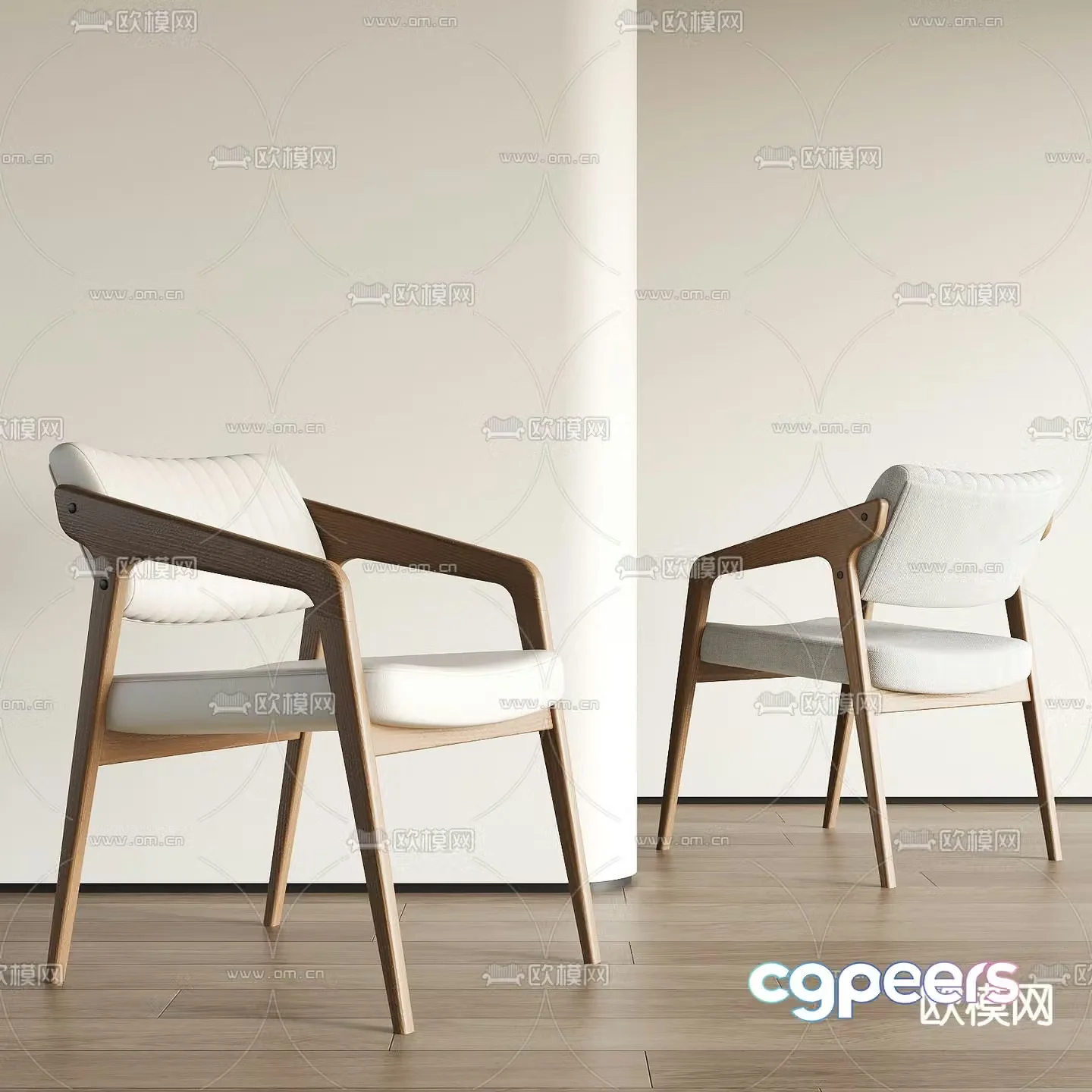 Modern chair dining chair 3d model