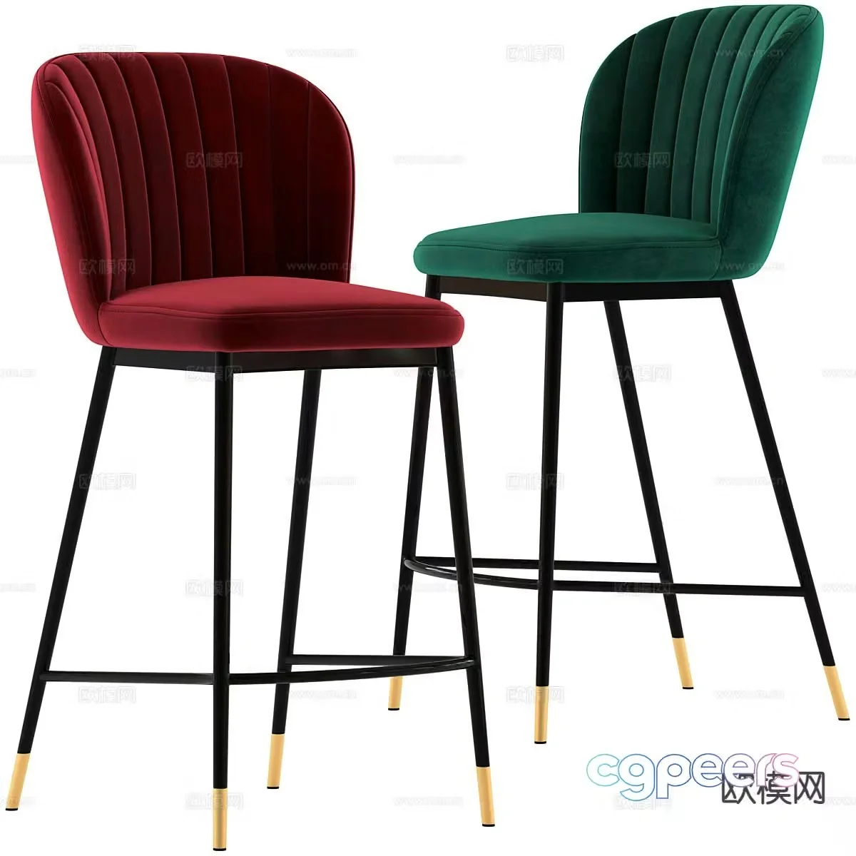 Italian bar stool bar stool high stool 3d model