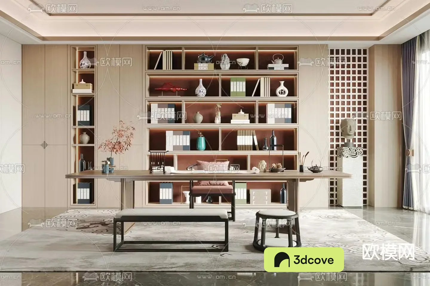 New Chinese style study room