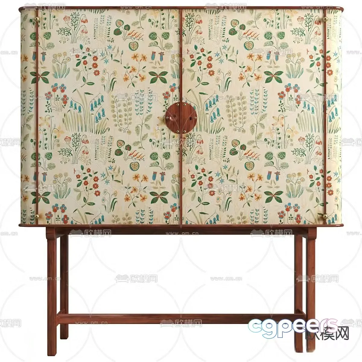Josef Frank End View Cabinet Entrance Cabinet Side Cabinet 3D Model