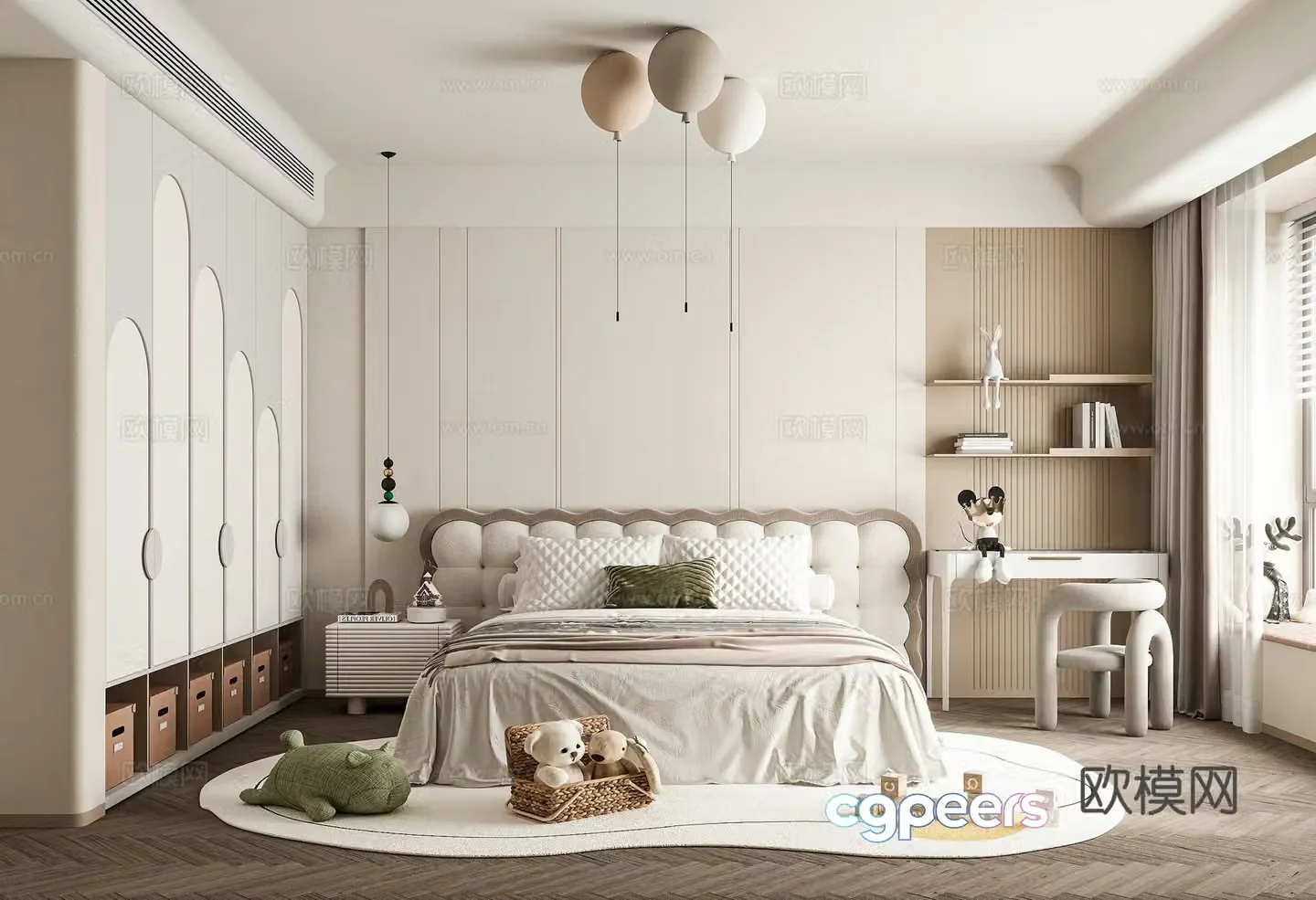 Modern children’s room 3d model